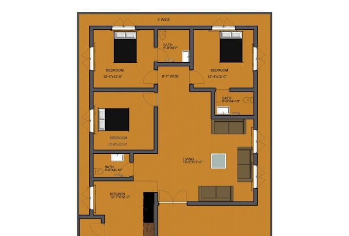 create detailed 2d floor plans for your home and office